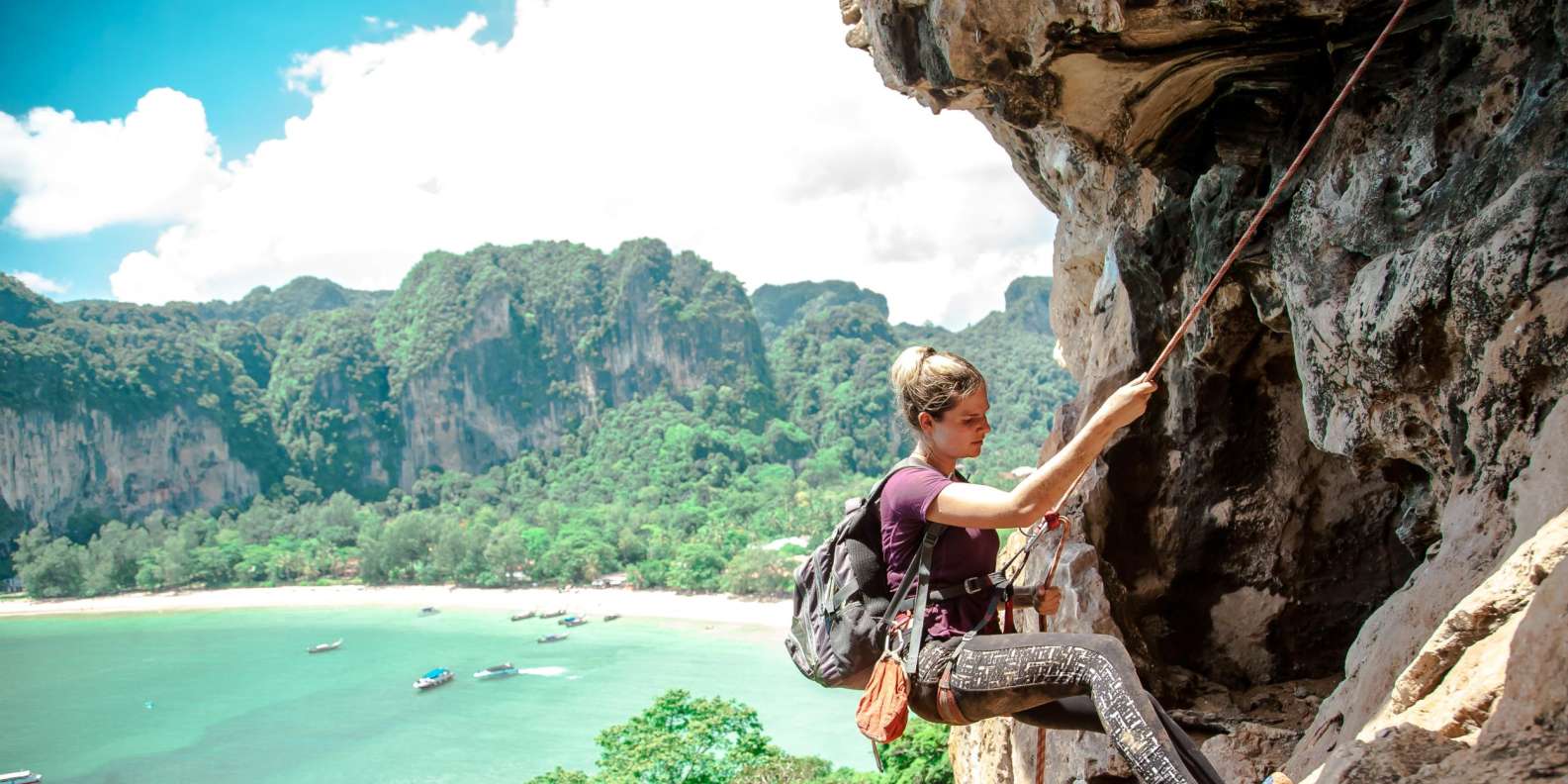 Krabi: Full Day Rock Climbing and Caving Tours at Railay Beach